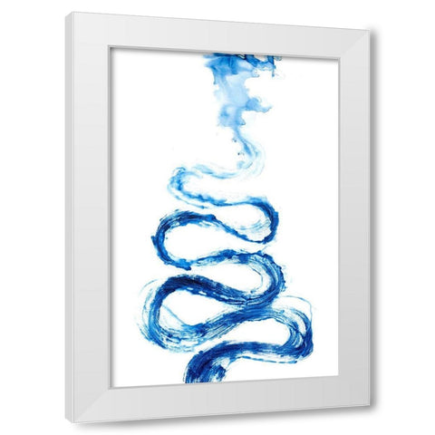 Indigo Vapor I White Modern Wood Framed Art Print by Willett, Michael
