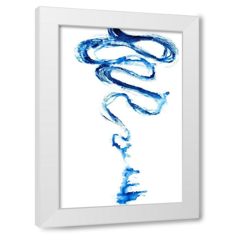 Indigo Vapor II White Modern Wood Framed Art Print by Willett, Michael