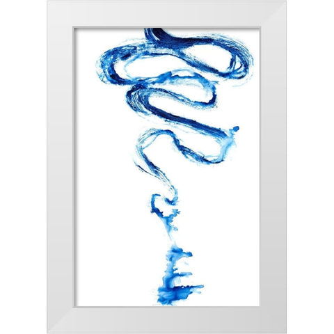 Indigo Vapor II White Modern Wood Framed Art Print by Willett, Michael
