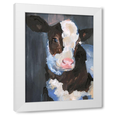 Bessie Blue Eyes I White Modern Wood Framed Art Print by Parker, Jennifer Paxton