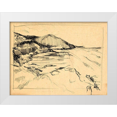 Sketched Cove II White Modern Wood Framed Art Print by Parker, Jennifer Paxton