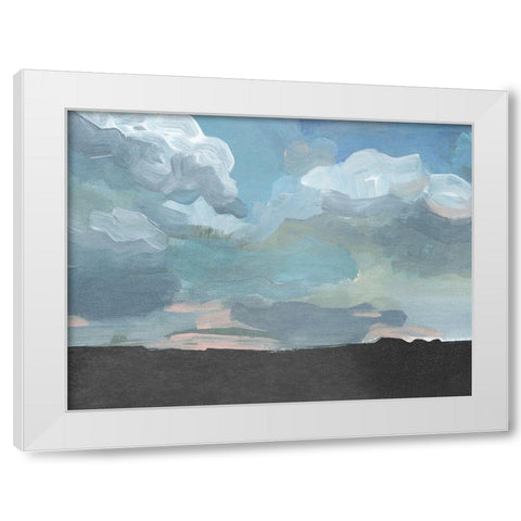 Cerulean Clouds II White Modern Wood Framed Art Print by Parker, Jennifer Paxton