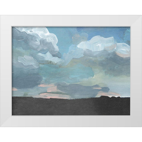 Cerulean Clouds II White Modern Wood Framed Art Print by Parker, Jennifer Paxton