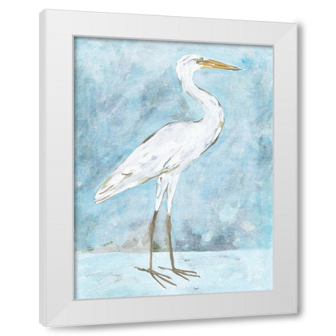 Snowy Egret II White Modern Wood Framed Art Print by Wang, Melissa