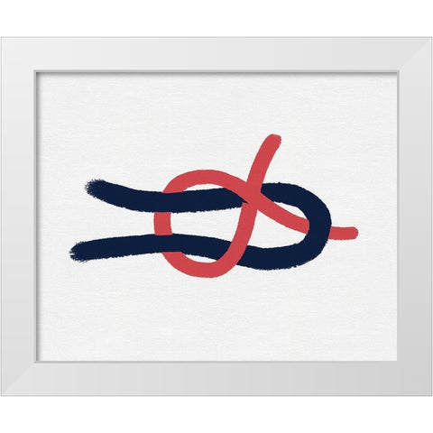 Sailing Knot I White Modern Wood Framed Art Print by Green, Jacob