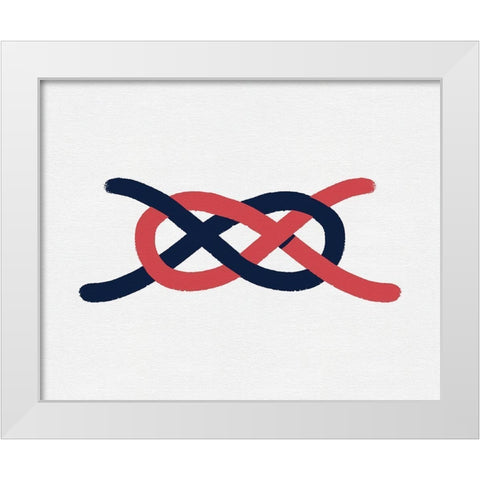 Sailing Knot V White Modern Wood Framed Art Print by Green, Jacob