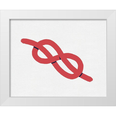 Sailing Knot VI White Modern Wood Framed Art Print by Green, Jacob