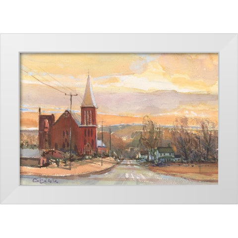 Pittsfield-Massachusetts White Modern Wood Framed Art Print by Calcasola, Stephen