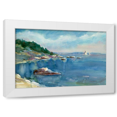 Coastal Maine White Modern Wood Framed Art Print by Calcasola, Stephen