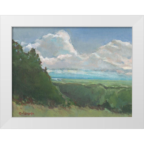 Vista View White Modern Wood Framed Art Print by Calcasola, Stephen