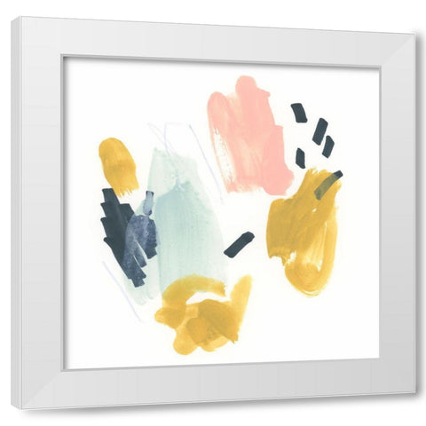 Paper Trail I White Modern Wood Framed Art Print by Vess, June Erica