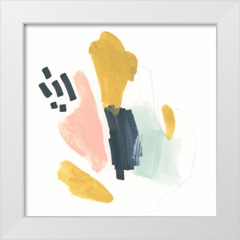 Paper Trail II White Modern Wood Framed Art Print by Vess, June Erica