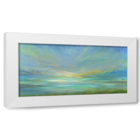 View From the Beach White Modern Wood Framed Art Print by Finch, Sheila