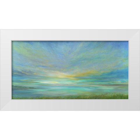 View From the Beach White Modern Wood Framed Art Print by Finch, Sheila