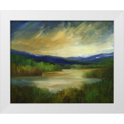 Ancient Retreat White Modern Wood Framed Art Print by Finch, Sheila