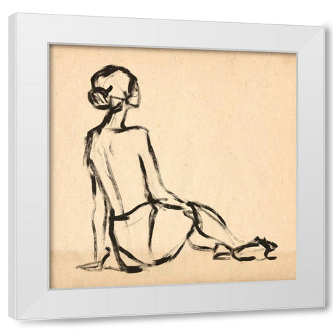 Leaning Lines II White Modern Wood Framed Art Print by Parker, Jennifer Paxton