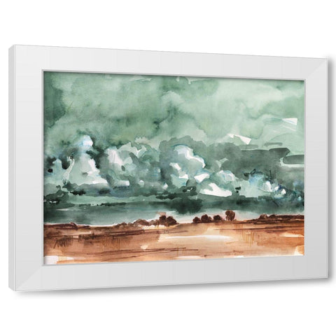 Drifting Rainclouds II White Modern Wood Framed Art Print by Parker, Jennifer Paxton