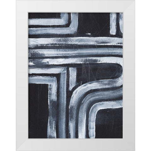 Hugging the Turns I White Modern Wood Framed Art Print by Harper, Ethan