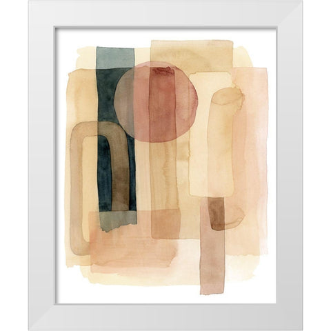 Sun and Sand I White Modern Wood Framed Art Print by Popp, Grace