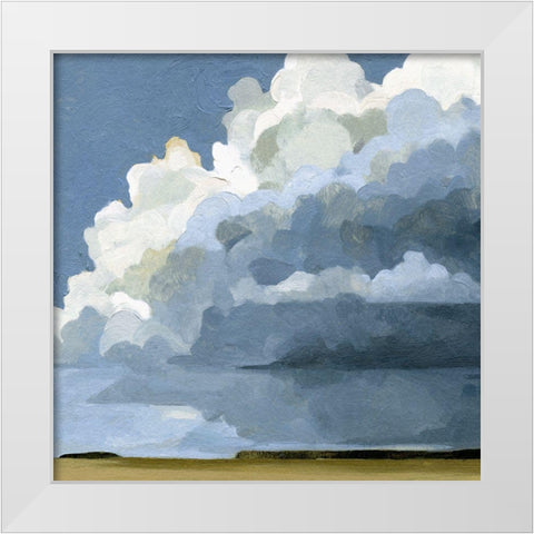 Dense Cumulus I White Modern Wood Framed Art Print by Caroline, Emma