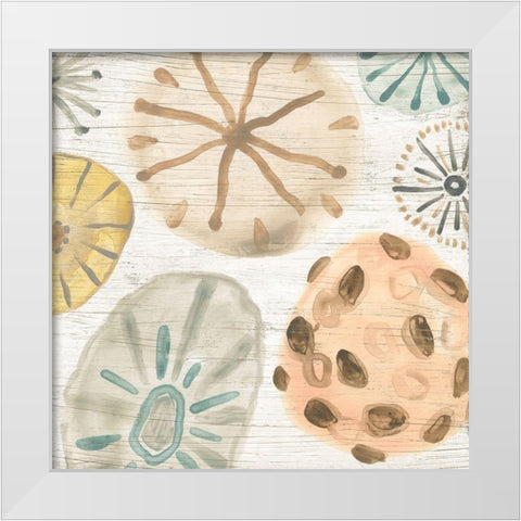 Ocean Urchins IV White Modern Wood Framed Art Print by Vess, June Erica