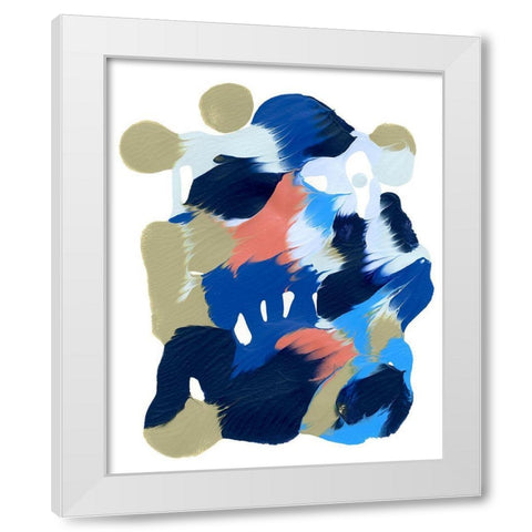 Wavy Palette I White Modern Wood Framed Art Print by Caroline, Emma