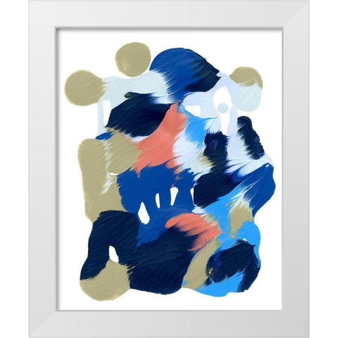 Wavy Palette I White Modern Wood Framed Art Print by Caroline, Emma