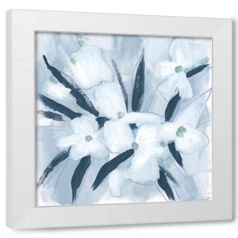 Paynes Petals I White Modern Wood Framed Art Print by Vess, June Erica