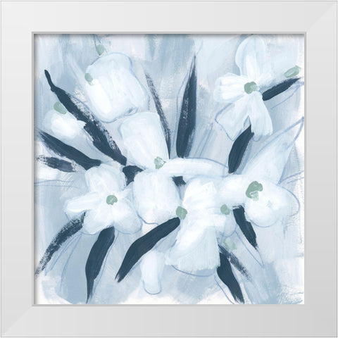 Paynes Petals I White Modern Wood Framed Art Print by Vess, June Erica