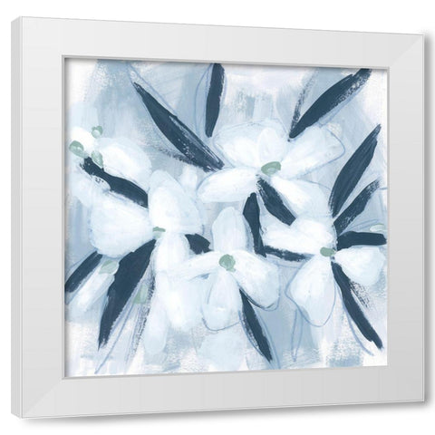 Paynes Petals II White Modern Wood Framed Art Print by Vess, June Erica