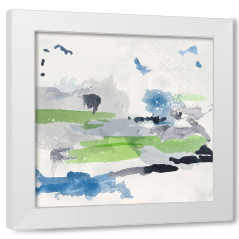 Winter Grass III White Modern Wood Framed Art Print by Wang, Melissa