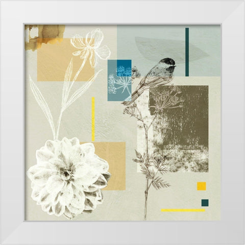 Bird Anatomy I White Modern Wood Framed Art Print by Wang, Melissa