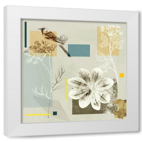 Bird Anatomy II White Modern Wood Framed Art Print by Wang, Melissa