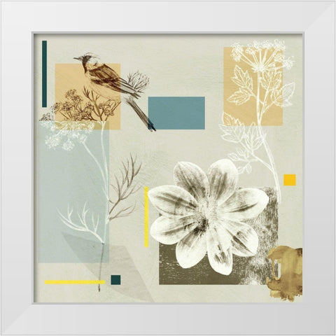 Bird Anatomy II White Modern Wood Framed Art Print by Wang, Melissa