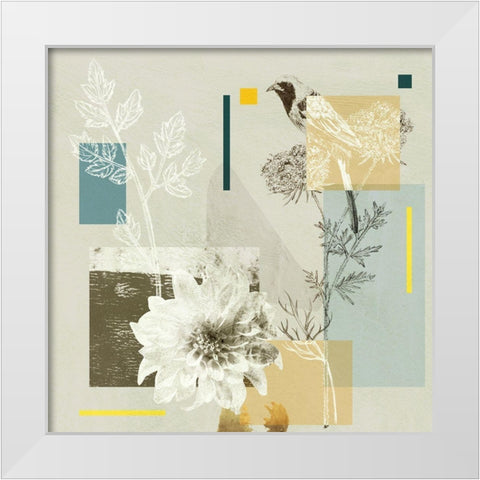 Bird Anatomy III White Modern Wood Framed Art Print by Wang, Melissa