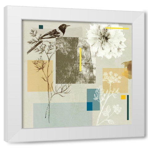 Bird Anatomy IV White Modern Wood Framed Art Print by Wang, Melissa