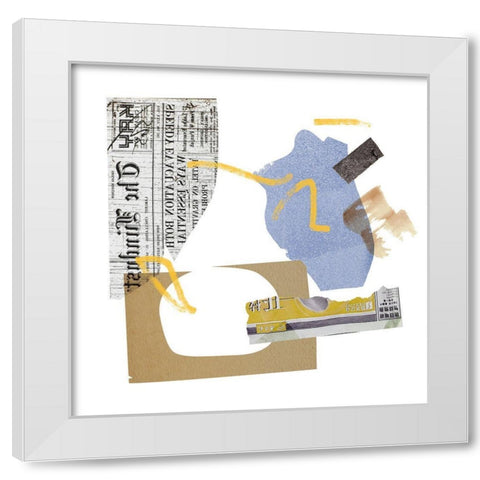 Short Story III White Modern Wood Framed Art Print by Wang, Melissa