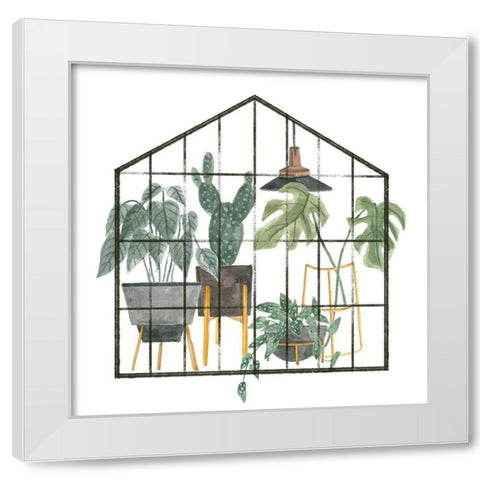 My Greenhouse I White Modern Wood Framed Art Print by Wang, Melissa