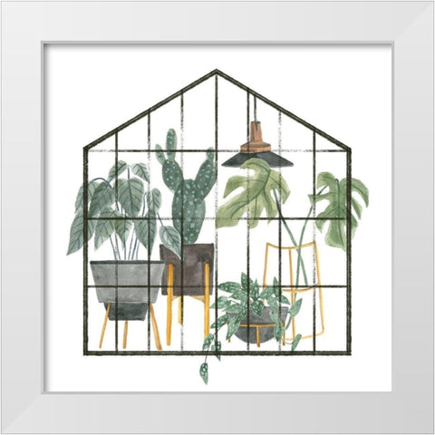 My Greenhouse I White Modern Wood Framed Art Print by Wang, Melissa