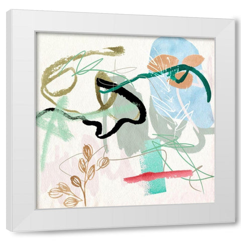 Sunny Bliss IV White Modern Wood Framed Art Print by Wang, Melissa