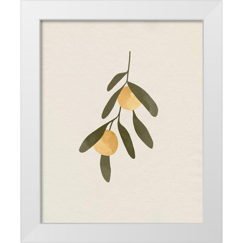 Sweet Clementines II White Modern Wood Framed Art Print by Caroline, Emma