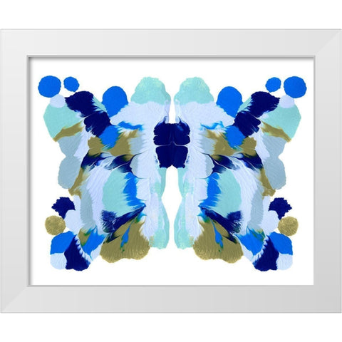 Rorschach Mariposa I White Modern Wood Framed Art Print by Caroline, Emma