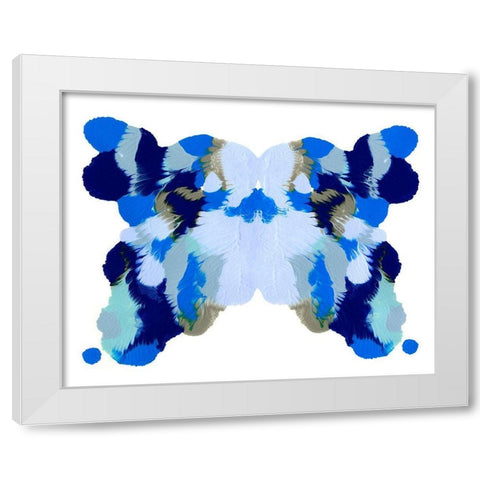 Rorschach Mariposa II White Modern Wood Framed Art Print by Caroline, Emma