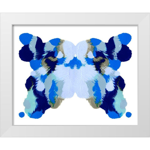Rorschach Mariposa II White Modern Wood Framed Art Print by Caroline, Emma