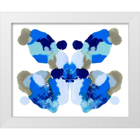 Rorschach Mariposa III White Modern Wood Framed Art Print by Caroline, Emma