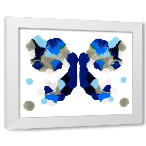 Rorschach Mariposa VI White Modern Wood Framed Art Print by Caroline, Emma
