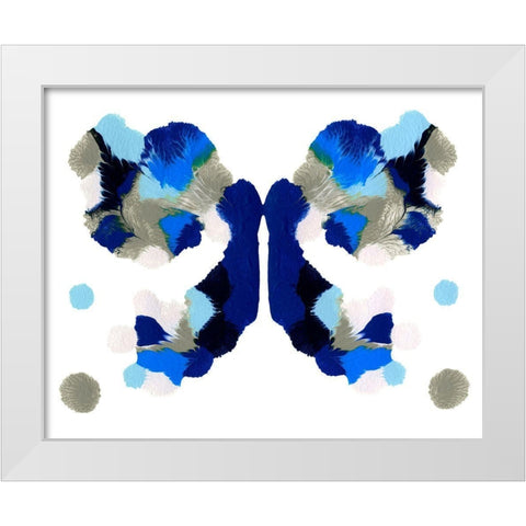 Rorschach Mariposa VI White Modern Wood Framed Art Print by Caroline, Emma