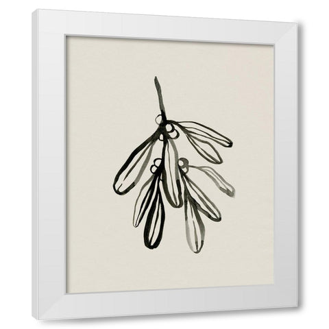 Mistletoe Sketch I White Modern Wood Framed Art Print by Caroline, Emma