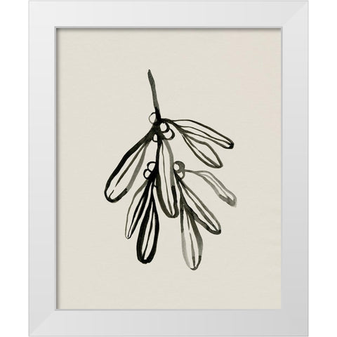 Mistletoe Sketch I White Modern Wood Framed Art Print by Caroline, Emma