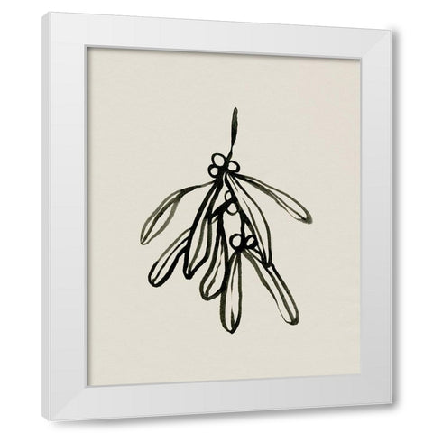 Mistletoe Sketch II White Modern Wood Framed Art Print by Caroline, Emma